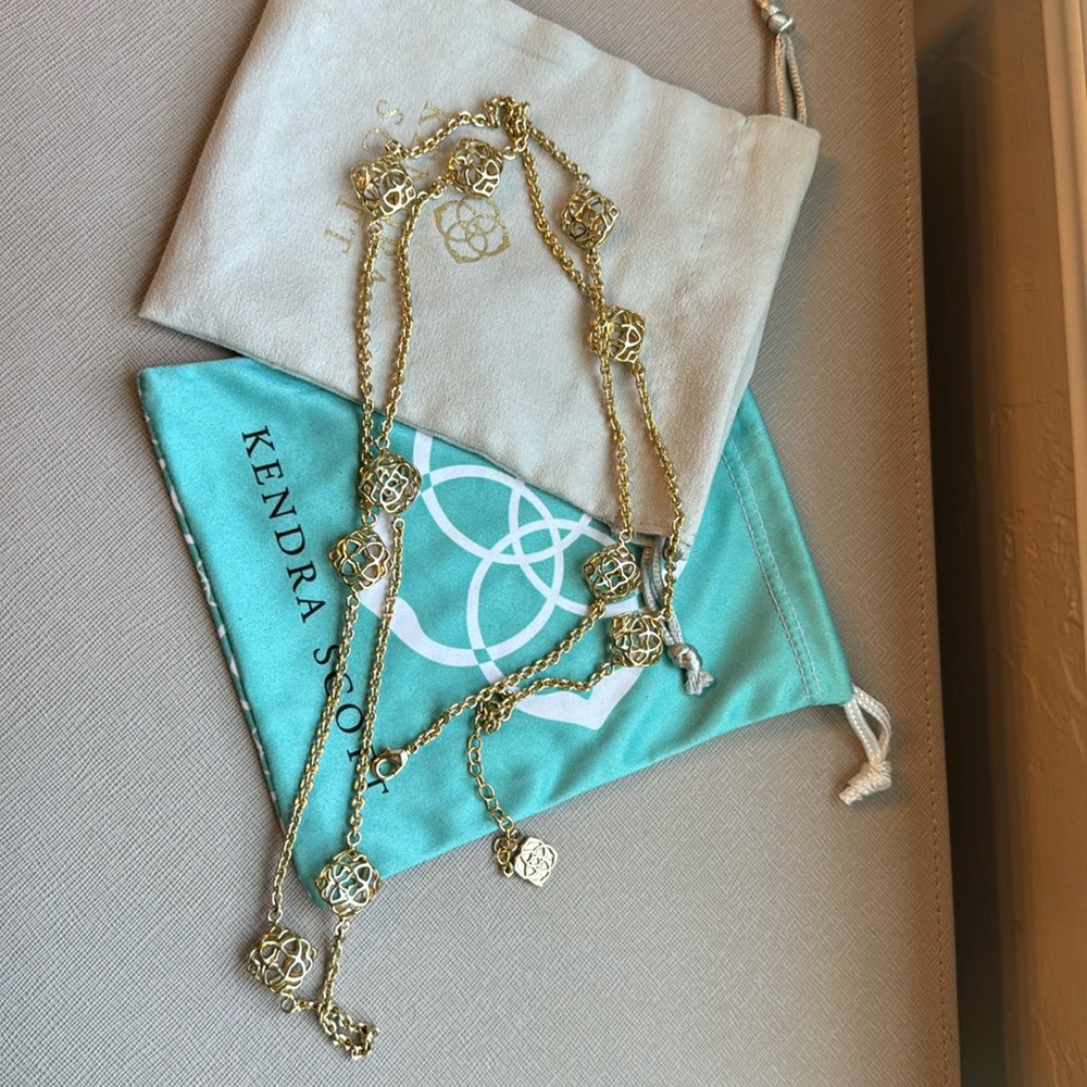 Kendra Scott long necklace.